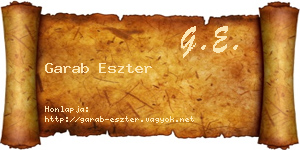 Garab Eszter névjegykártya